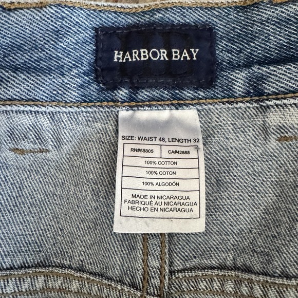 Harbor Bay Denim Blue Jeans 58805 Men's 48x32 (45x31.5) - Picture 8 of 11